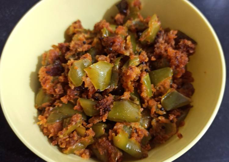 How to Prepare Quick Capcicum dry sabzi