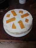 Tarta de mousse de gofio y membrillo