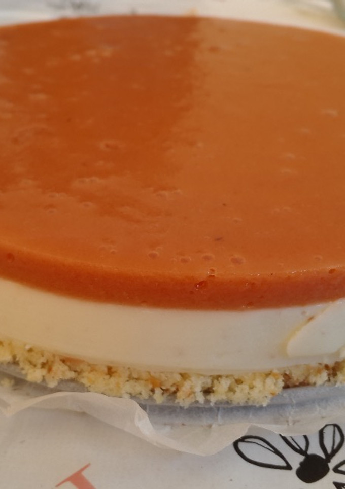 Una foto de Tarta de queso con membrillo