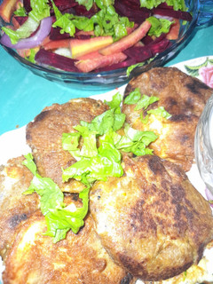 A picture of Lauki peels k kabab.