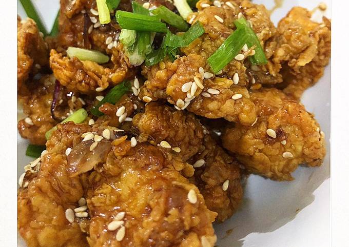 Korean honey fried chicken