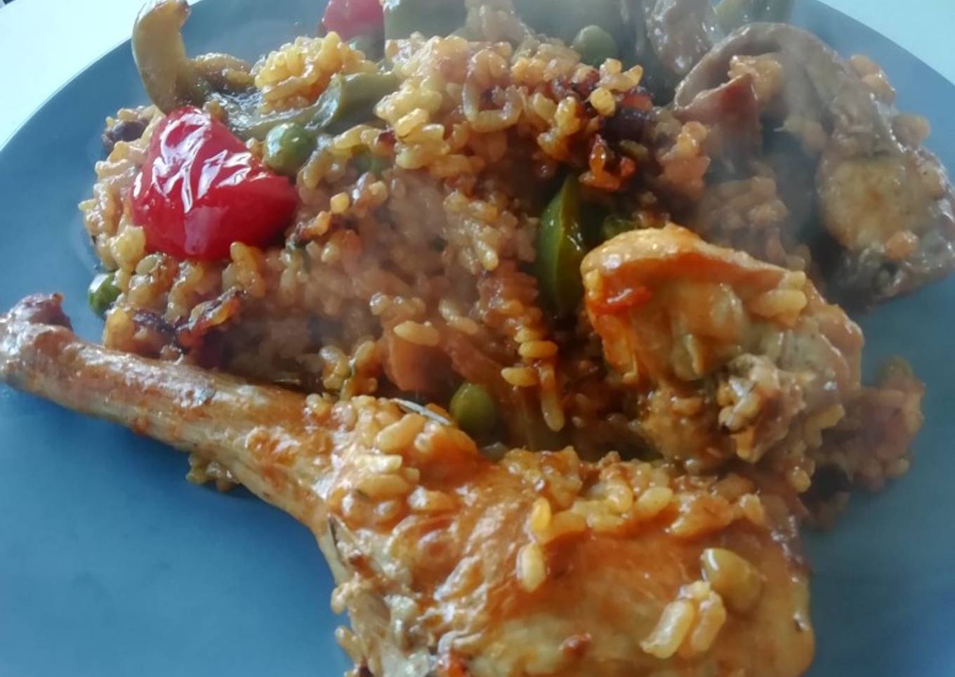 Arroz con conejo estilo cartagenero