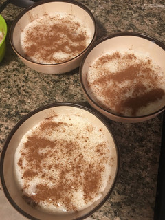 A picture of Greek style rice pudding.