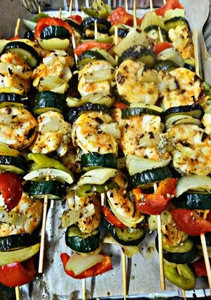Gambar Grilled Kebab Shrimp Skewer