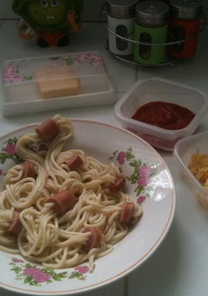 Una foto de Pasta larga para la familia menuda