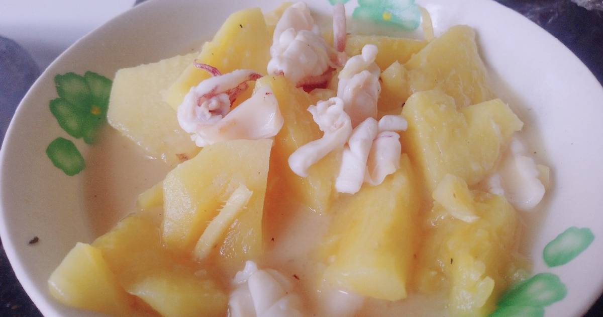 Fresh pineapple and squid Recipe by N Cookpad