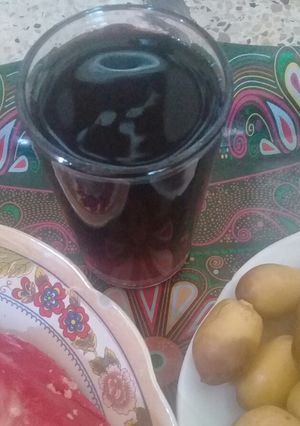 صورة لوصفة عصير عنب صباحي 😋🙈
