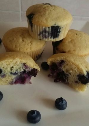 A picture of #seasonalingredientscontest# blue berries cupcakes.