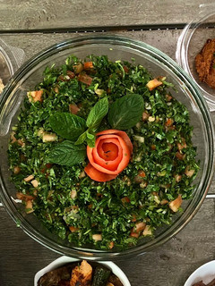 A picture of Tabbouleh - Lebanese parsley salad.