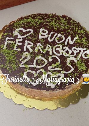 Foto di Cheesecake al limone bio con copertura al cioccolato ferragosto 2025 👩‍🍳♥️🦁🎉🎵🇮🇹🌞