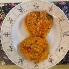 Speca të mbushur me oriz - Peppers filled with rice A picture of Speca të mbushur me oriz - Peppers filled with rice.