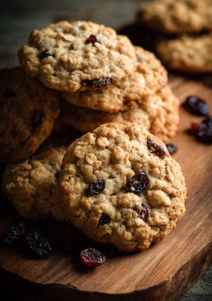 A picture of Easy Chewy Oatmeal Raisin Cookies.