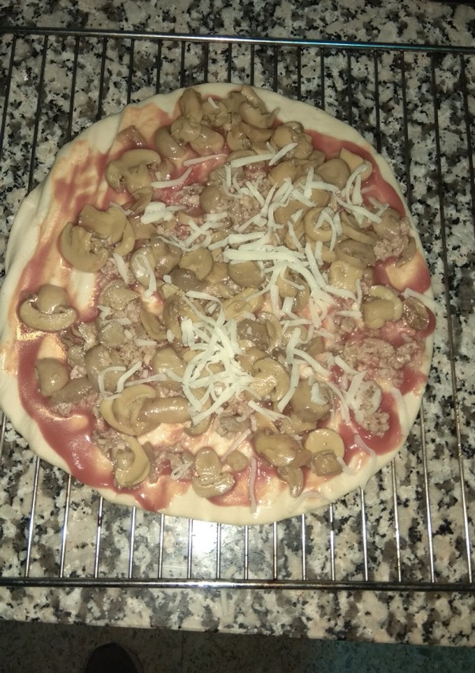 Una foto de Pizza vegetal a mi manera