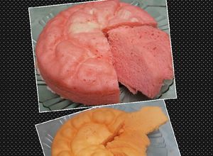 Foto resep Simply Bolu Nutrijell kukus (Strawberry & Mangga)