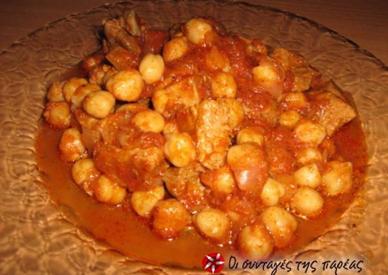 Pork with chickpeas from Sfakia