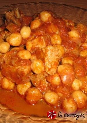 A picture of Pork with chickpeas from Sfakia.