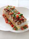 Colorful Pressed Sushi with Teriyaki Chicken