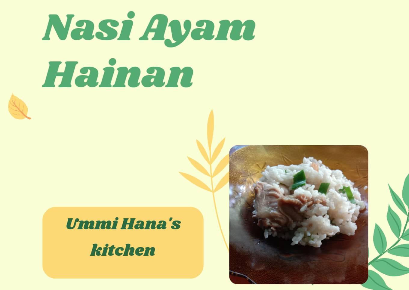 Nasi Ayam Hainan