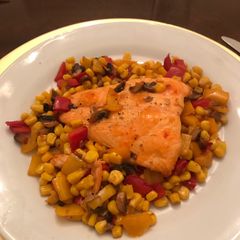A picture of Sweet chilli salmon.