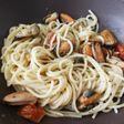 Spaghetti alle cozze. (Spaghetti con mejillones)