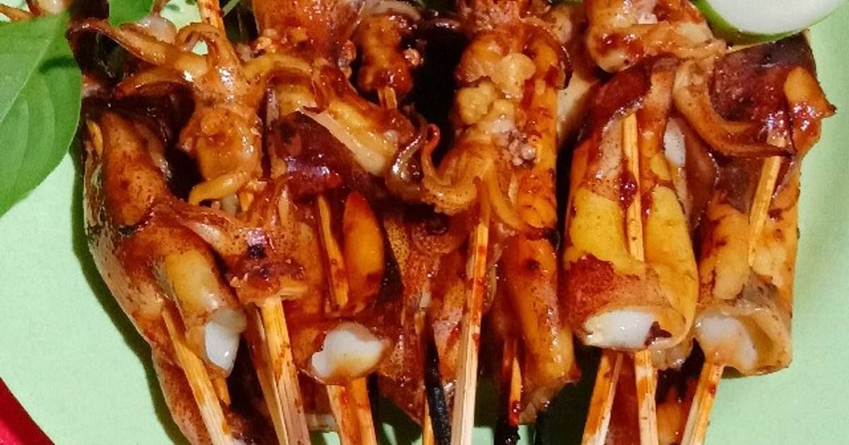 Resep Sate Cumi Bakar Oleh Mamahe Jaedar Cookpad