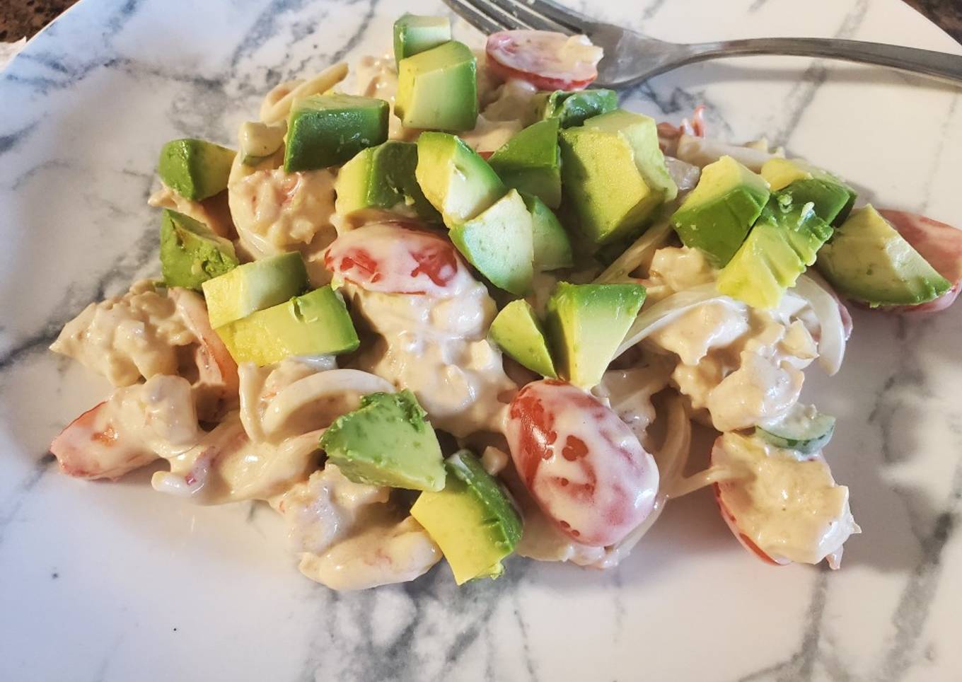 Ensalada de camarón estilo veracruz