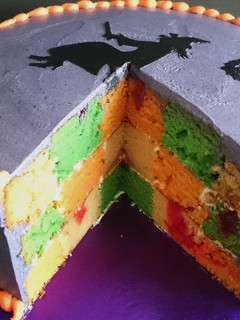 Una foto de Tarta ajedrez para Halloween