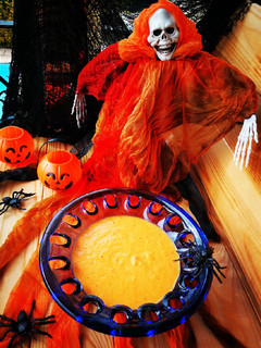 Una foto de Crema de calabaza con arroz