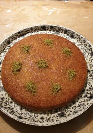صورة لوصفة كنافة بالقشطه والجبن