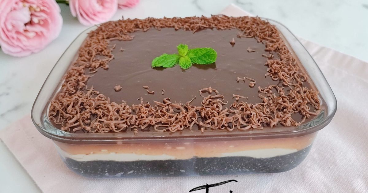 Cheesecake Pudding with Choco Ganache