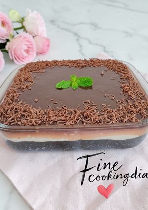 Foto resep Cheesecake Pudding with Choco Ganache