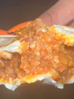 A picture of Beef Bean Cheese Burrito.