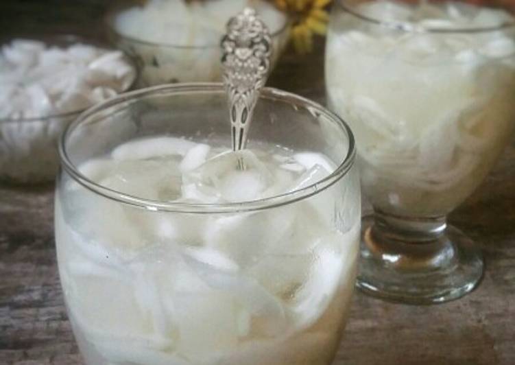 Cara masak Es Kelapa Nata de Coco Nutrijell , Lezat Sekali