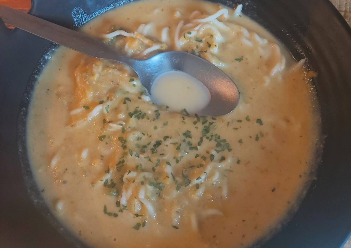 My creamy chicken noodle soup