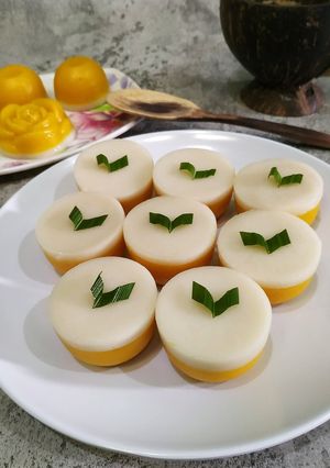 Foto resep Kue Talam Labu Kuning Jepang (Kabocha) enak dan anti gagal