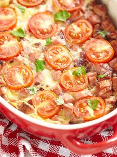 صورة لوصفة طريقة عمل غراتان بالنقانق