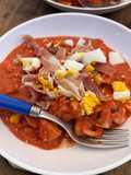 Salmorejo “alla greca” in barca