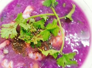 Hình của món Canh khoai tím nấu tôm.