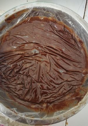 Una foto de Ganache de chocolate