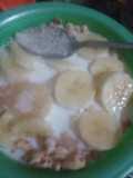 Cereal de arroz inflado con leche y plátano 🍌🥰