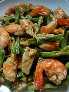 Foto resep Tumis Kacang Panjang Udang Tempe