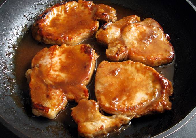 Pan-fried Marinated Pork Steaks