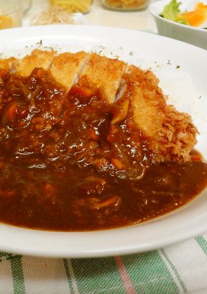 A picture of Katsu Curry with Lots of Vegetables.