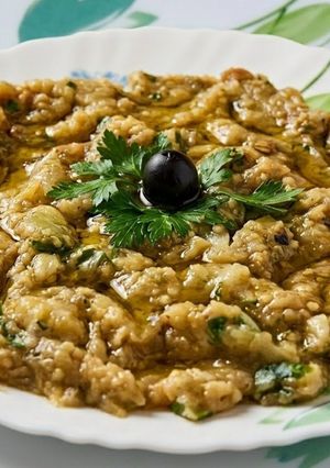 صورة لوصفة سلطة باذنجان المشوي