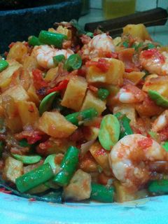 Foto resep Balado Kentang Udang Pete Buncis