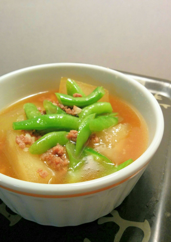Foto resep Sup Labu Buncis dengan Daging Cincang