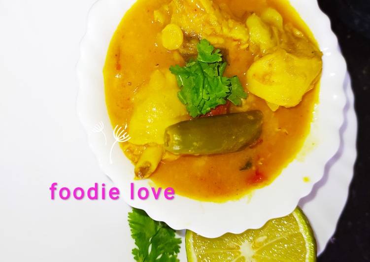 Easiest Way to Make Perfect Mixed dal chicken sambar