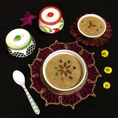 A picture of Date Palm Jaggery Vermicelli Kheer.