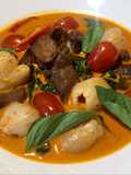 Red Curry with Roasted Mushroom Stems and Lychee (Vegetarian)