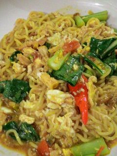 Foto resep Mie Kari Manis Pedas Kuah kering